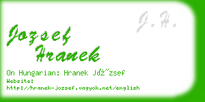 jozsef hranek business card